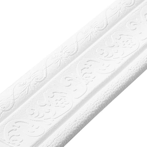 HASTHIP® Peel Stick 3D Foam Molding Trim, Self Adhesive Crown Wallpaper Border for Home & Hotel, 2.3 M x 7.8 CM - Image 1