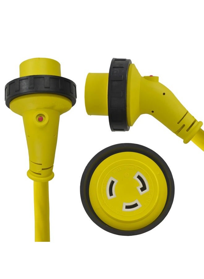 Conntek 30 Amp L5-30 Marine Shore Pigtail Locking Plug Adapter Cord (Yellow) - Image 3