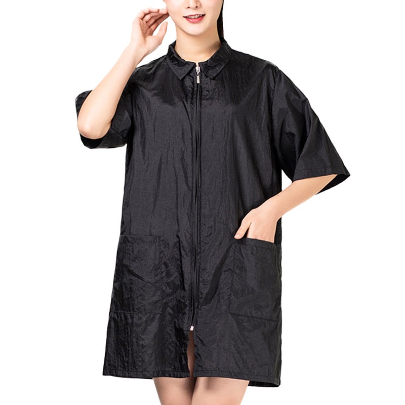 1pc Waterproof Work Clothes Fashion Barber's Clothes Breathable Hairdressing Tops for Home Shop L - Image 1