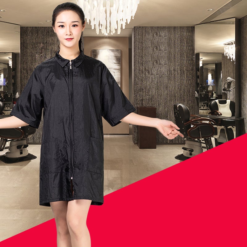 1pc Waterproof Work Clothes Fashion Barber's Clothes Breathable Hairdressing Tops for Home Shop L - Image 3