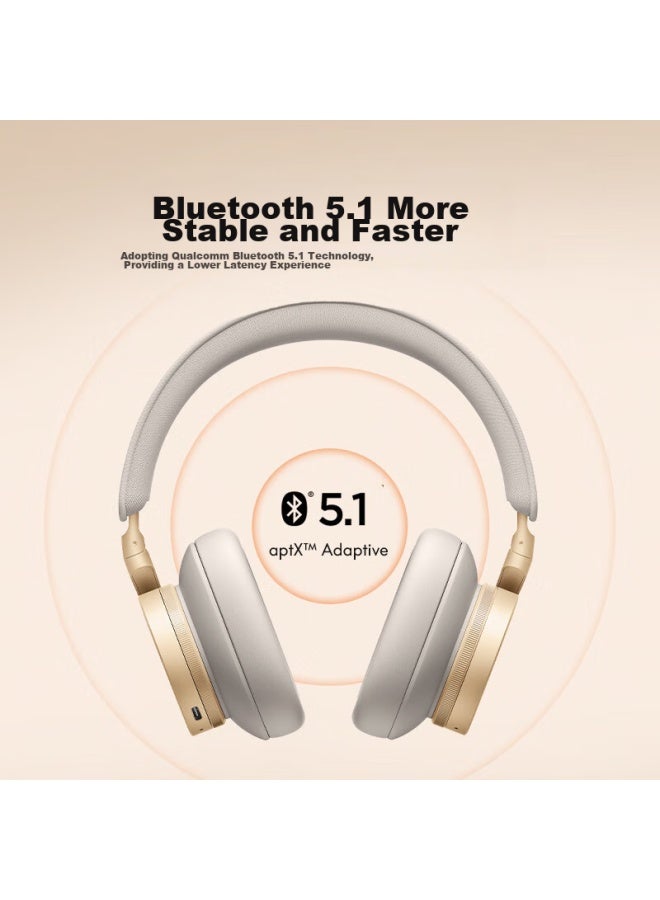 B&O سماعات ب&o بي بلاي H95 فوق الأذن بلوتوث لاسلكية، إلغاء نشط للضوضاء، سماعة موسيقية، سماعات ألعاب دنماركية، هدية عطلة، ذهبية - Image 3