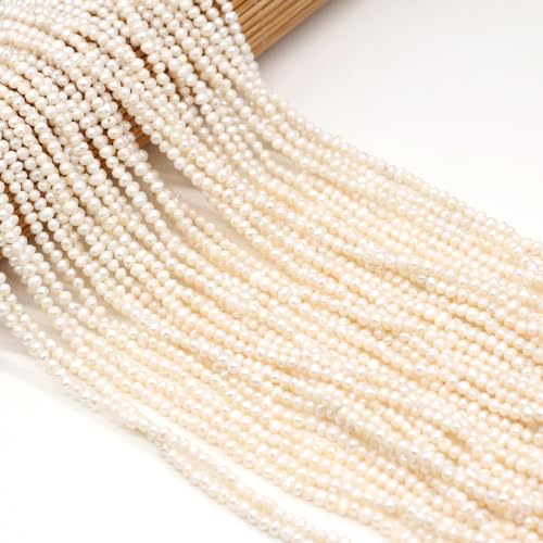 LHJ Natural Mini Pearl Beads Potato Shape Freshwater Pearl 2-3mm for Women Jewelry Making - Image 1