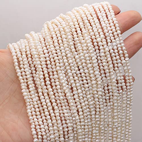 LHJ Natural Mini Pearl Beads Potato Shape Freshwater Pearl 2-3mm for Women Jewelry Making - Image 2