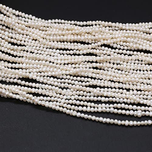 LHJ Natural Mini Pearl Beads Potato Shape Freshwater Pearl 2-3mm for Women Jewelry Making - Image 3