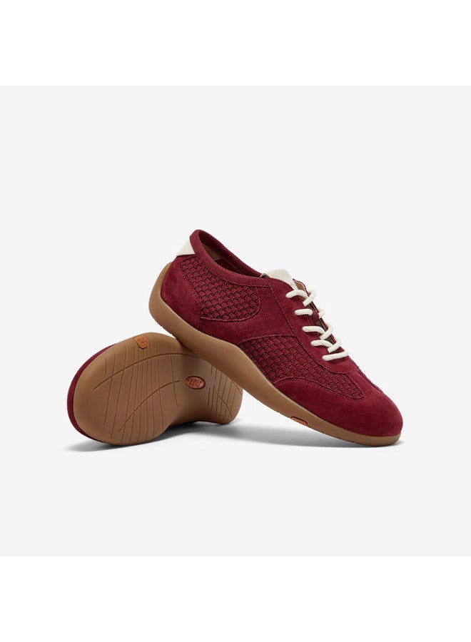 Bata Prince Qi Lambskin Derby Shoes For Women Zhi Zhi Soft Cheese Couple Thin Sole Antibacterial Shock Absorption Wine Red Size 36 - Image 4