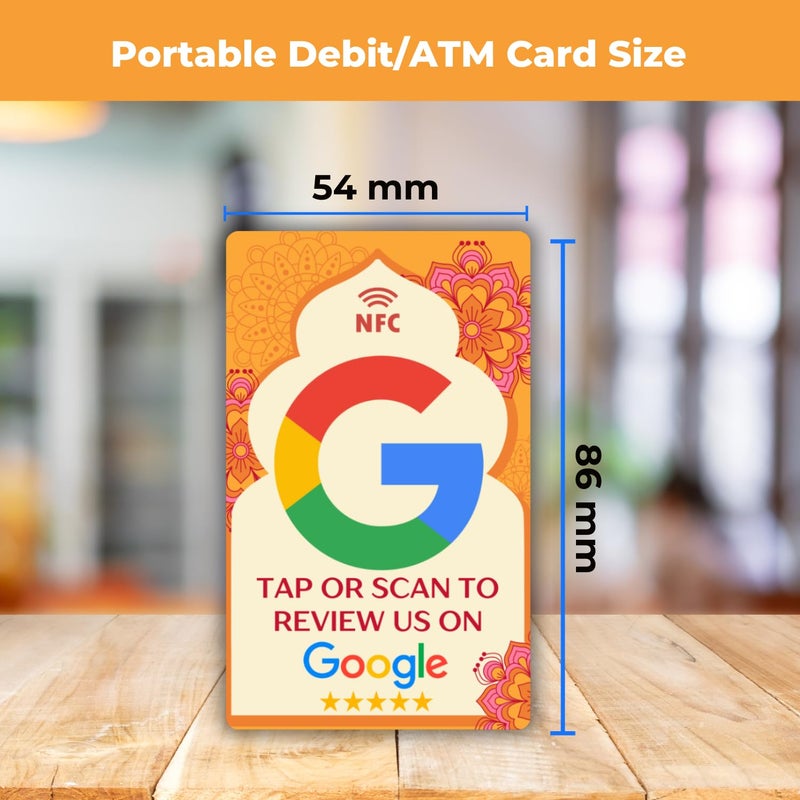 Tinydabba Review NFC Card Diwali Edition | Along with QR Code | Boost Business Reviews with Tap or Scan | Pre-Configured PVC Card | Works with any NFC-Enabled Smartphone | With Dashboard - Image 4