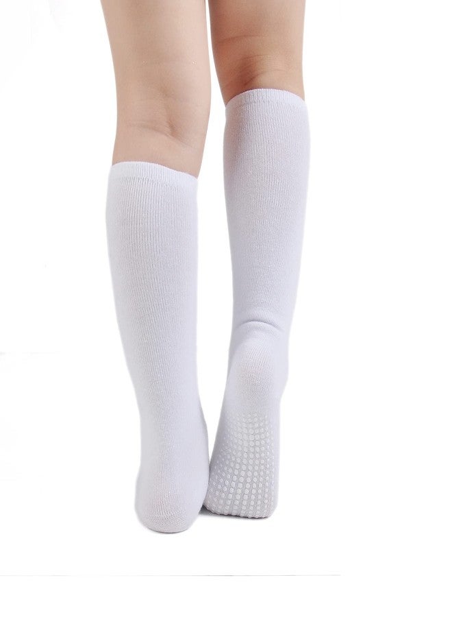 EPEIUS Knee High Socks with Non-Slip Grip Toddler Boys Girls Athletic Stripe Team Tube Socks for Soccer, Basketball, Baseball, 5 Pairs Pack White,12-36 Months - Image 2