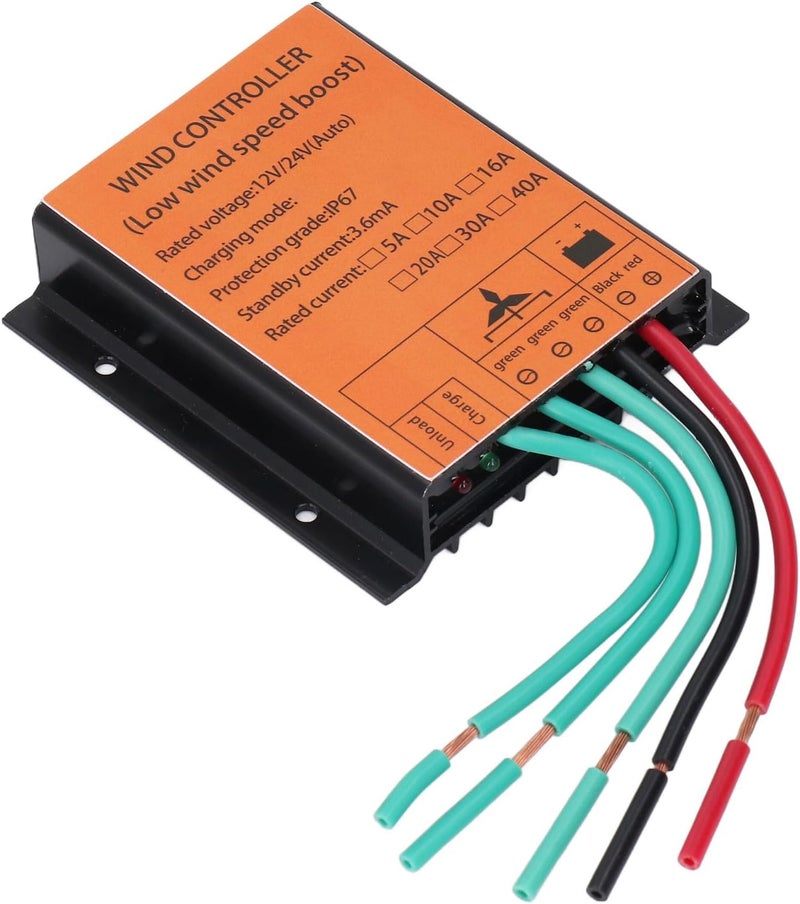 Wind Controller with MPPT Technology, Universal 12V/24V Auto-Sensing Wind Generator Controller for 300W–1000W Turbines, 10A Outdoor Wind Power System (Compatible with Most Small Wind Turbines) - Image 3