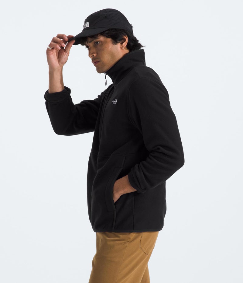 THE NORTH FACE جاكيت فليس غلاسيير للرجال من ذا نورث فيس، أسود TNF، كبير جداً - Image 3