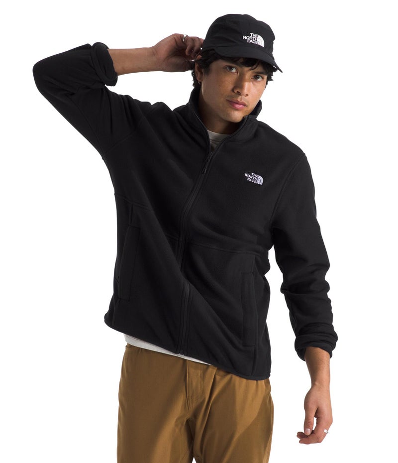 THE NORTH FACE جاكيت فليس غلاسيير للرجال من ذا نورث فيس، أسود TNF، كبير جداً - Image 1