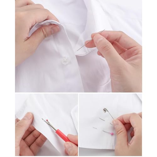 Maharsh 126 Pcs Sewing Kit, Portable Sewing kit Box Sewing Supplies Accessories with Thread Spools, Scissors, Thread Needles,Tape Measure for DIY - Image 5