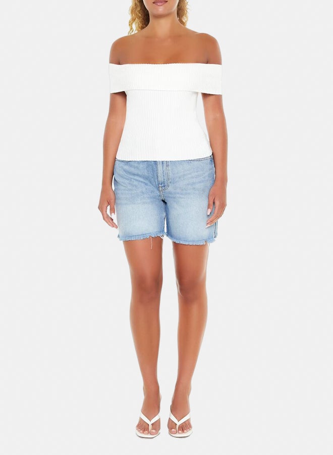 FOREVER 21 Off-the-Shoulder Sweater-Knit Top - Image 2