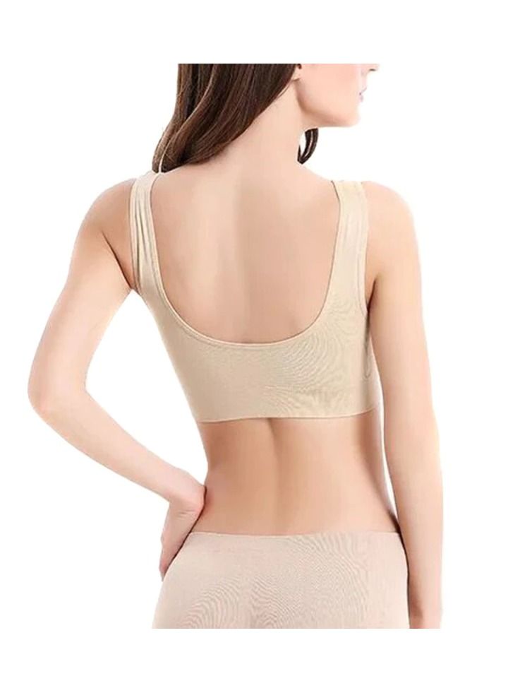 DubaiGallery Women's Seamless High Impact Sports Bra with Removable Cups High Support Workout Yoga Bra Cut Back Activewear - Image 3