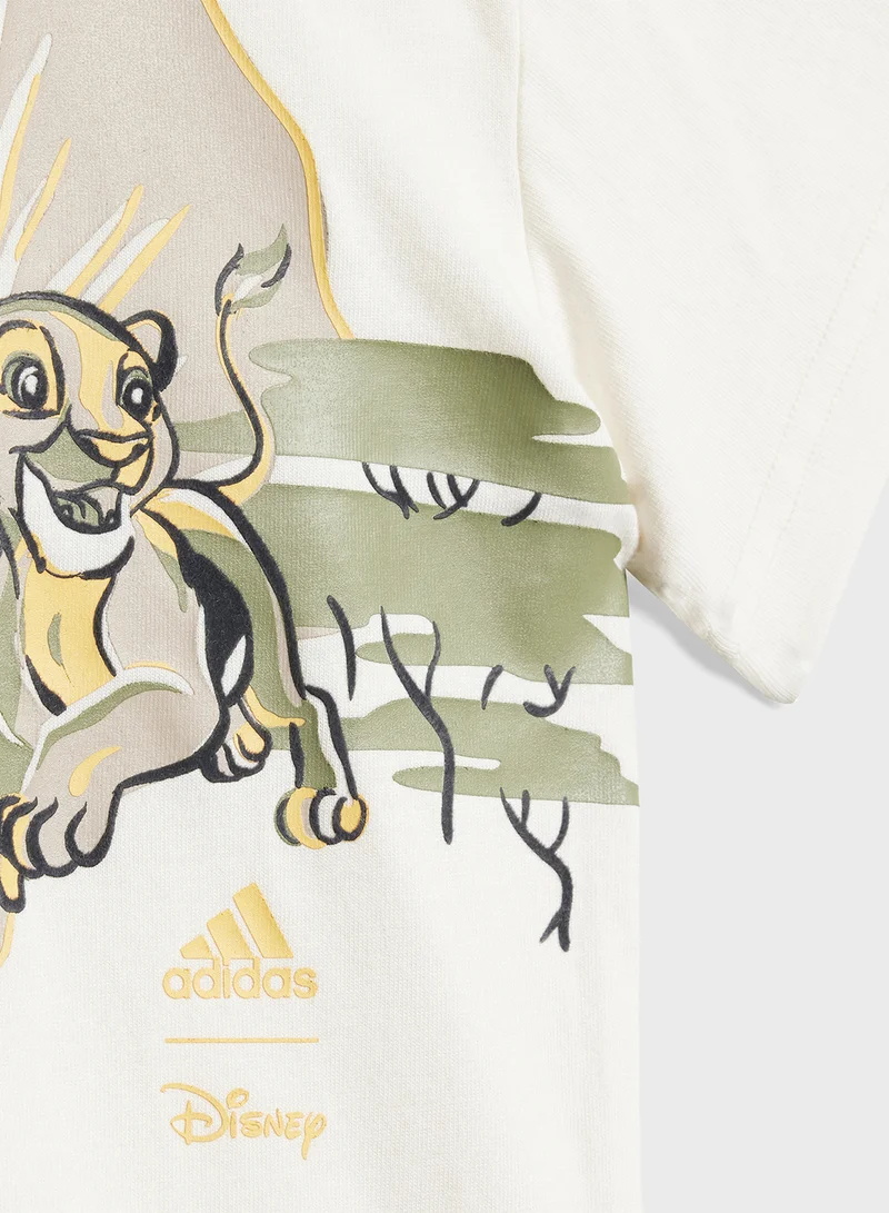 adidas طقم تيشيرت وشورت برسومات ديزني للأطفال الرضع