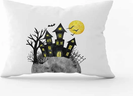 Cango Home Orange Halloween Pumpkin Patterned Digital Printed Throw Pillow Cover CGH747-3550 Double Sided Printed