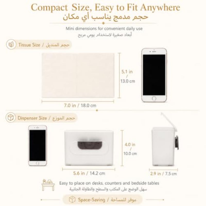 Bamboo Facial Tissue Bulk 3 Ply 110 Count Individual Travel Packs Necessities Bulk 27 Packs with 3 Eco Wall Mounted Dispenser Box Cover Holder - Image 2