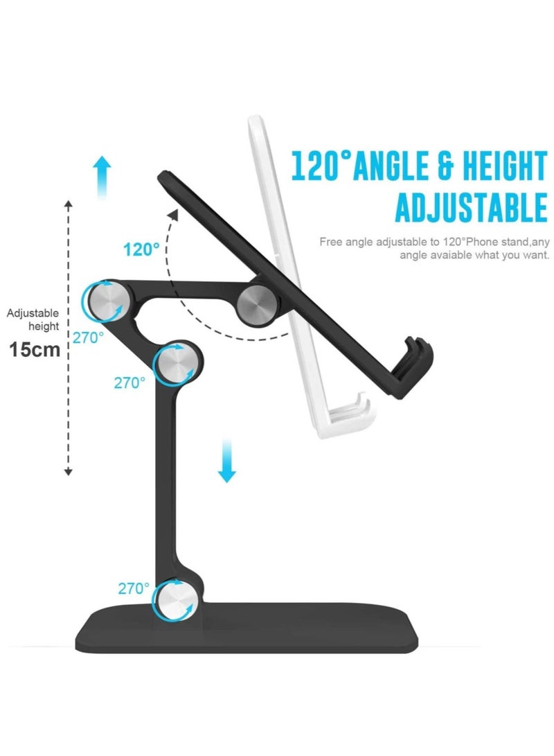 Foldable Portables Cell Phone Stand (Black) - Image 3