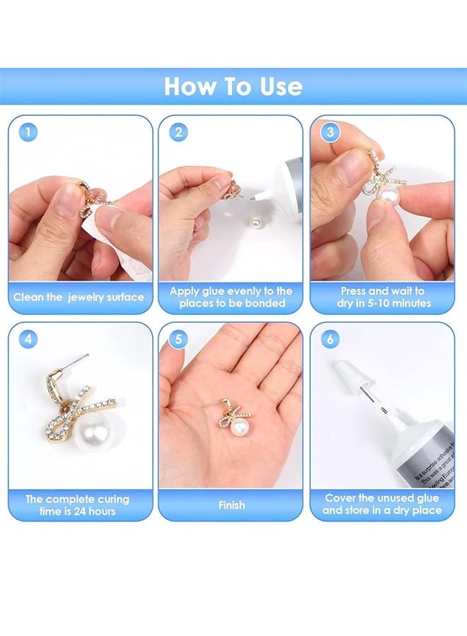 B7000 Rhinestones Glue for Crafts, 110ML Glue of Diamond Jewelry 3.7fl.oz Clear B-7000 Super Jewelry Glue Transparent Industrial Adhesive for Fabric Phone Repair Jewelery Making Crystal Gem - Image 2