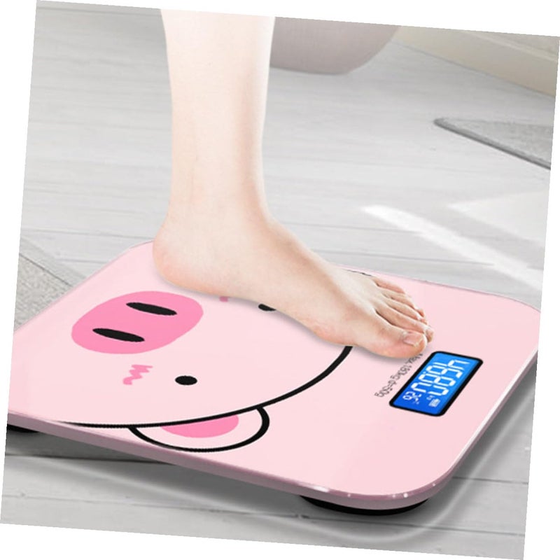 Cartoon Digital Weight Scale USB Rechargeable Tempered Glass High Sensitivity Sensor Accurate Measurement Auto Shut Off - Image 4