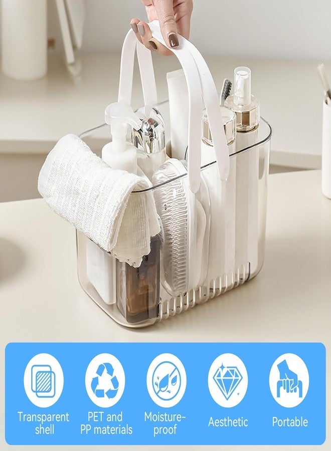 Jwthee Shower Caddy Basket, Plastic Bathroom Shower Caddy with Handle and Drain Holes, Tote Organizer Basket Bin for Dorm Bathroom College Gym, 10.24in*5.9in*5.9in - Image 5