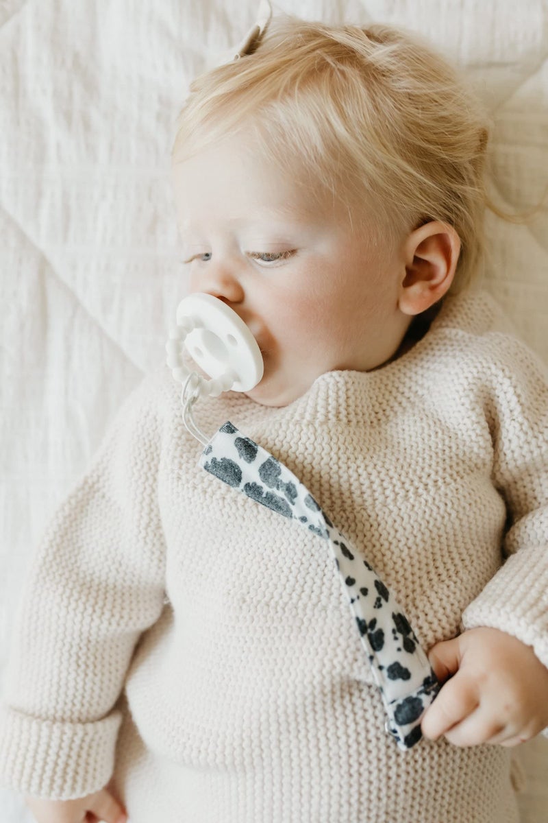 Copper Pearl Pacifier Clip 3-Pack: Premium Knit Binky Clips for Baby Girls and Boys - Stylish Stainless Steel Pacifier Holder Clip - Baby Pacifier Clips for No More Floor Drops - Jo - Image 4