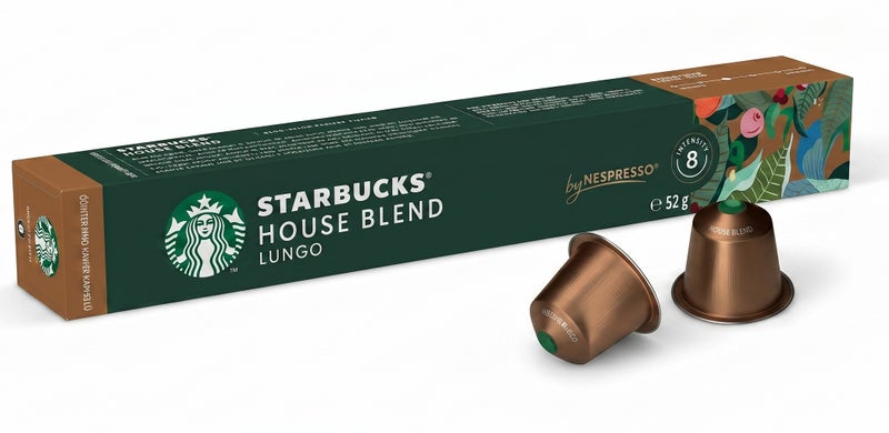 Starbucks Nespresso House Blend Lungo 10 Capsules 52grams - Image 1