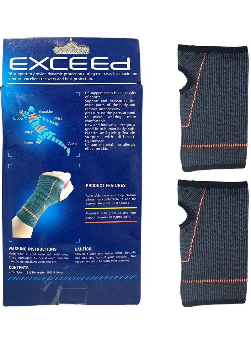 Exceed Anti Slip Palm And Wrist Support Brace Dynamic Protection Gloves Free Size Pair For Sport Fitness Health - 822Ca - Image 2