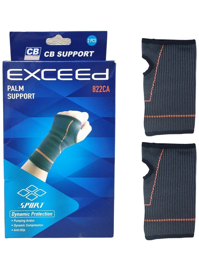 Exceed Anti Slip Palm And Wrist Support Brace Dynamic Protection Gloves Free Size Pair For Sport Fitness Health - 822Ca - Image 1