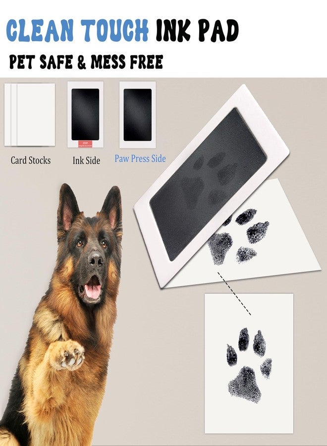 MYPAWLETS Ink & Clay Paw Print Kit for Dog Cat,Clean-Touch Ink Pad & Soft Clay,Pet Paw Print Impression Kit Large Area,Keepsake Frame for 1-2 Pets,Cat/Dog Gifts - Image 3
