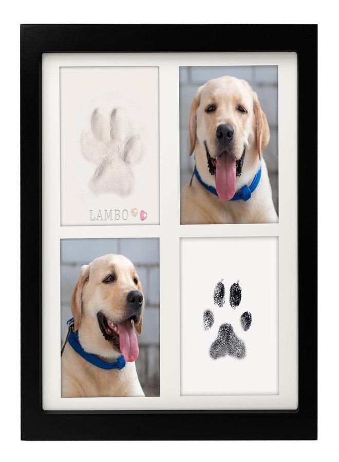 MYPAWLETS Ink & Clay Paw Print Kit for Dog Cat,Clean-Touch Ink Pad & Soft Clay,Pet Paw Print Impression Kit Large Area,Keepsake Frame for 1-2 Pets,Cat/Dog Gifts - Image 1