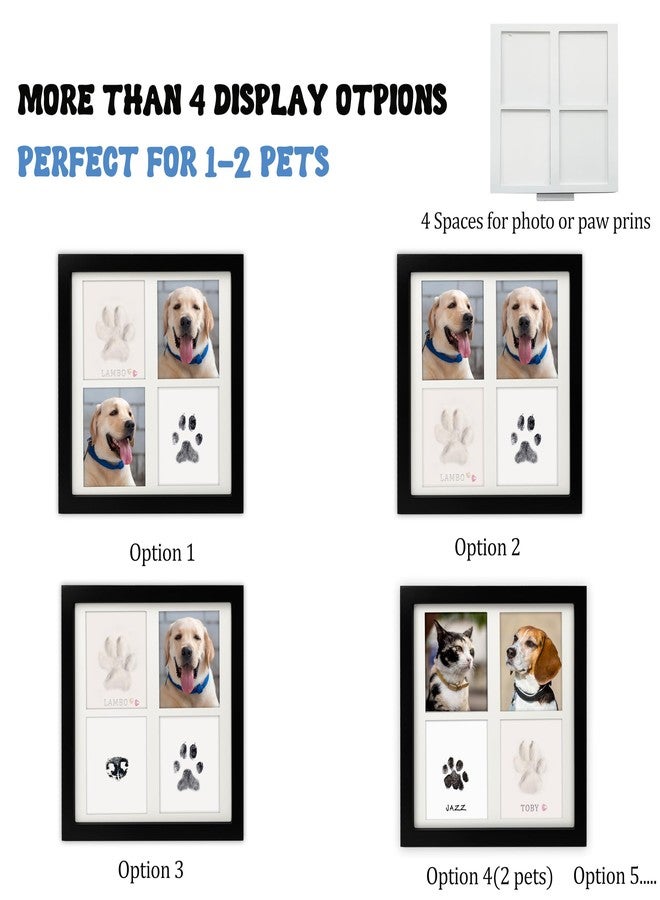 MYPAWLETS Ink & Clay Paw Print Kit for Dog Cat,Clean-Touch Ink Pad & Soft Clay,Pet Paw Print Impression Kit Large Area,Keepsake Frame for 1-2 Pets,Cat/Dog Gifts - Image 5