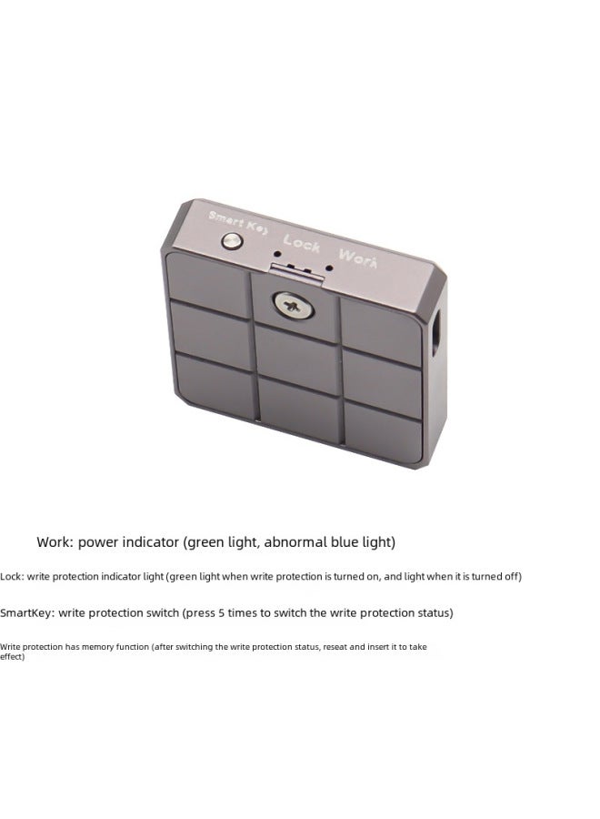 Digital Computer/mobile Hard Drive Box Usb 3.0 Interface High Speed Data Transfer Portable Storage Device Compact Design-Color:【JMS583 Key Write Protection 10G】 With Two Lines - Image 4