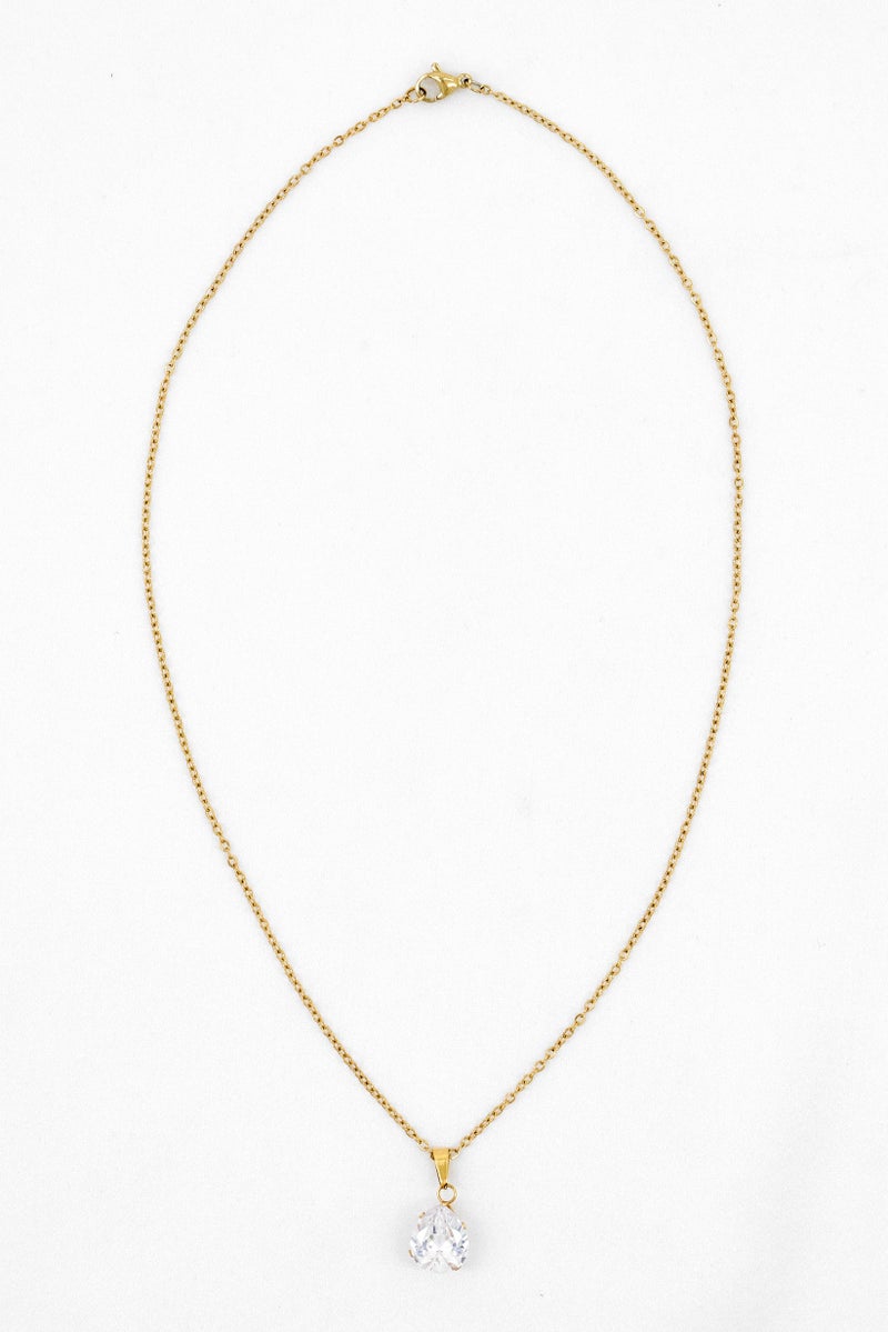 Piatella Women 1 Pair Earrings And 1 Piece Necklace Set, Gold/White  - Image 2