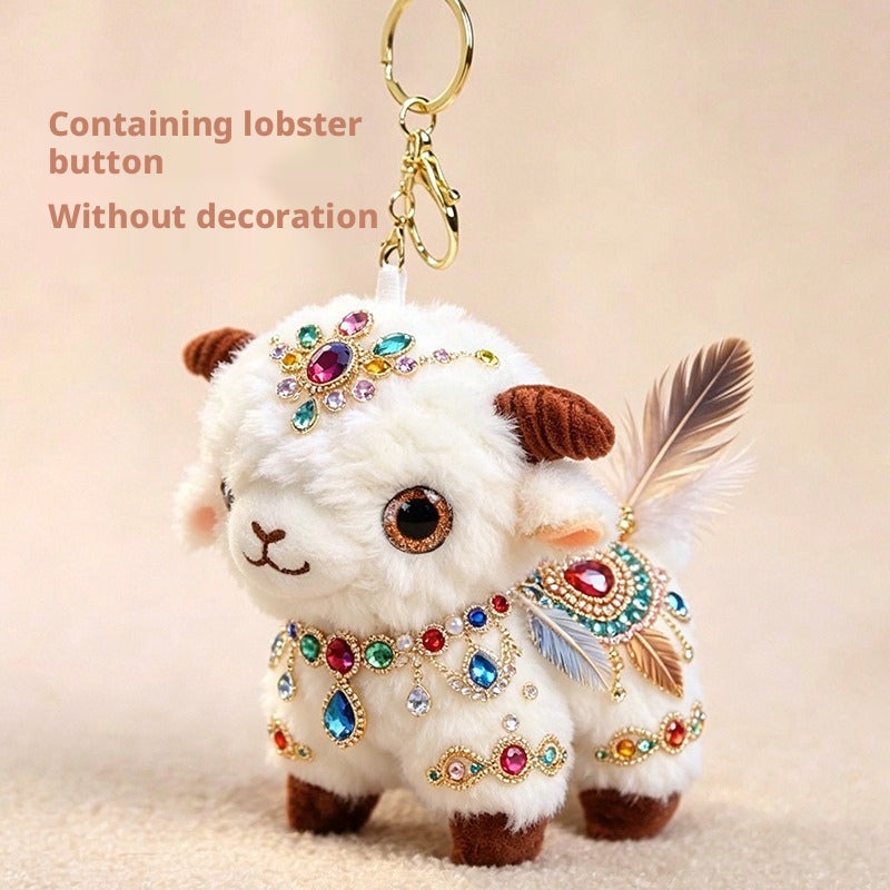 Xinjiang Sheep Plush Toy Keychain - Image 1