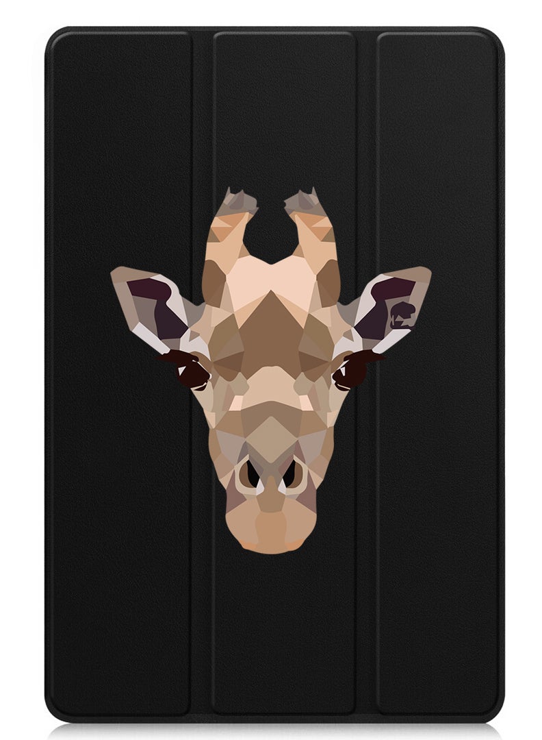 Theodor Protective Flip Case For Apple iPad Air 13 (2024) With Trifold Stand Auto Wake Sleep Shockproof Cover Girrafe-01 - Image 1