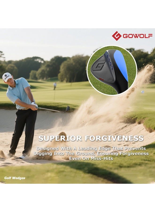 Gowolf Golf Wedges 54, 60, 69 Sets for Men, Premium Forged Full Face Golf Wedges Right Hand, Golf Gap Wedges Sand Wedge Lob Wedge, Golf Clubs CNC Milled Face for More Spin - Great Golf Gifts (Black) - Image 4