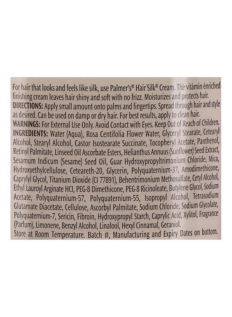 Palmer's Hair Silk Hair Cream with Vitamin A, B, E plus Protei- All Day Hair Shine-Stops Frizziness- Moisturizes and Protects Hair-Use on Damp or Dry Hair-Leaves Hair Shiny and Soft-150g - Image 3