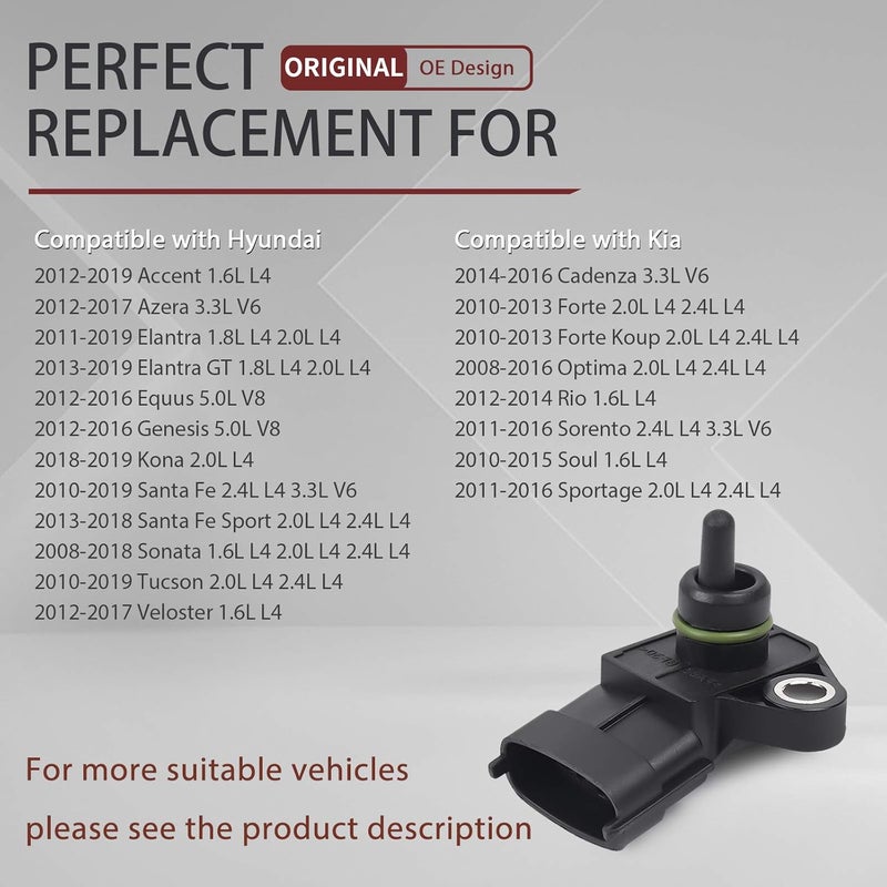 OTUAYAUTO MAP Manifold Absolute Pressure Sensor for Hyundai and Kia Vehicles - Image 3