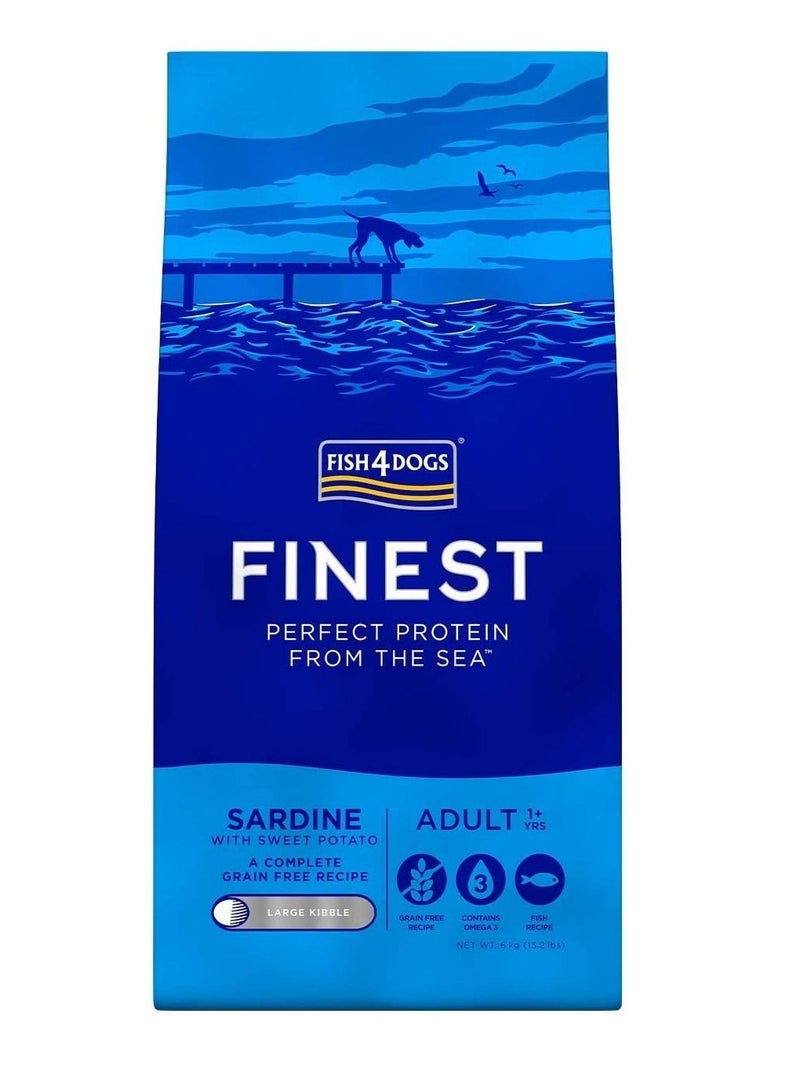 Fish4Dogs Sardine With Sweet Potato Large Kibble Adult Dog Dry Food 6Kg - Image 1