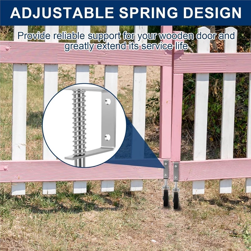 4 Inch 360 Degree Rotatable Gate Wheel Spring Loaded Adjustable Support 70kg Capacity - Image 5