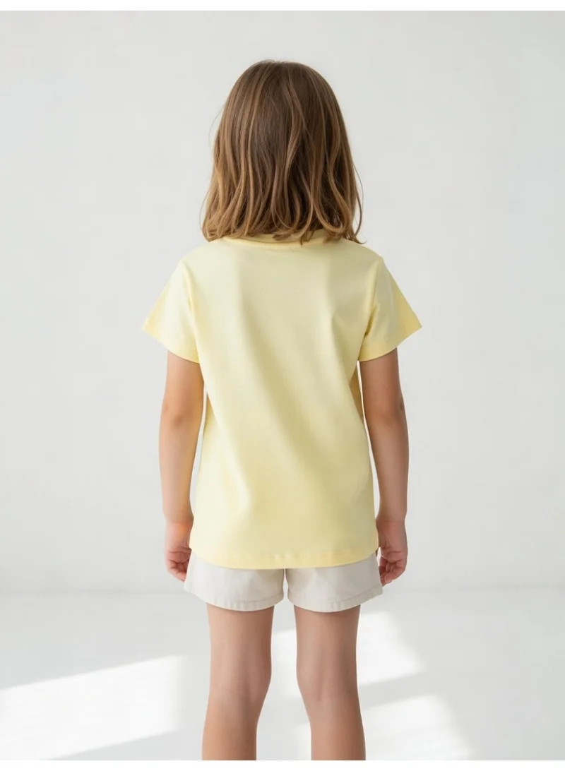 ديزني أميرات ديزني | تي شيرت للبنات | أصفر