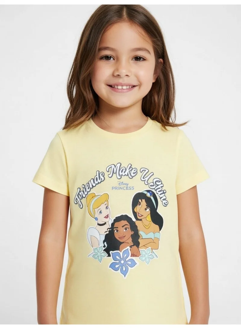 Disney  Disney Princes | Girls T-Shirt | Yellow for Women | Best Price UAE