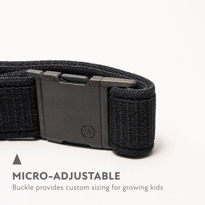Arcade Belts A2 Atlas Youth Unisex Adventure Belt: Heavy Duty Stretch, Metal Free Buckle, Black - Image 2