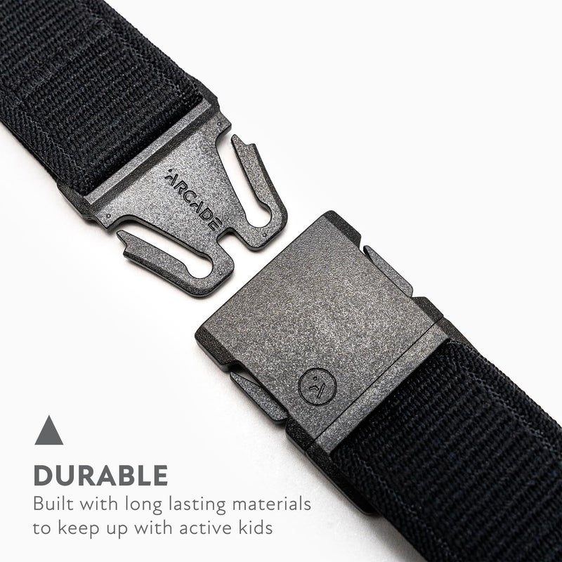 Arcade Belts A2 Atlas Youth Unisex Adventure Belt: Heavy Duty Stretch, Metal Free Buckle, Black - Image 3