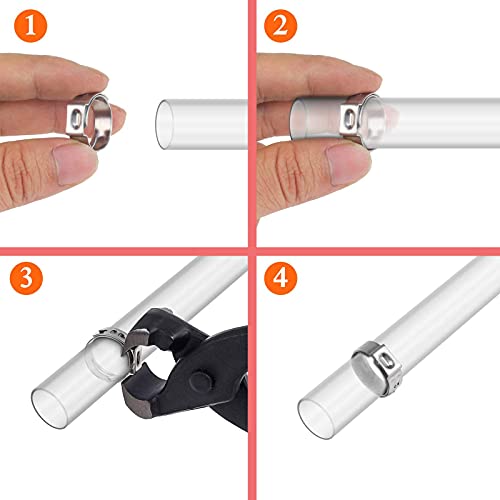Alfykym 9 inch Ear Clamp Pliers Carbon Steel Ear Clamp Pincer Tool Single Ear Clamp Pincers Crimping Tool Remove Clamp Crimp Pliers Nail Puller Tool - Image 2