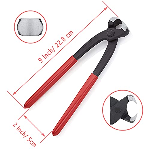Alfykym 9 inch Ear Clamp Pliers Carbon Steel Ear Clamp Pincer Tool Single Ear Clamp Pincers Crimping Tool Remove Clamp Crimp Pliers Nail Puller Tool - Image 5