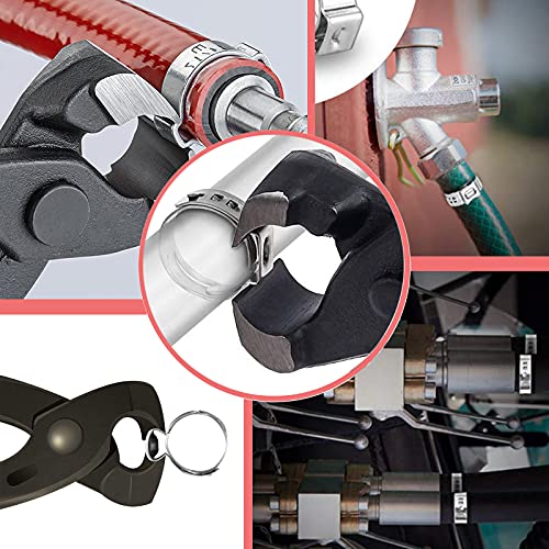 Alfykym 9 inch Ear Clamp Pliers Carbon Steel Ear Clamp Pincer Tool Single Ear Clamp Pincers Crimping Tool Remove Clamp Crimp Pliers Nail Puller Tool - Image 4
