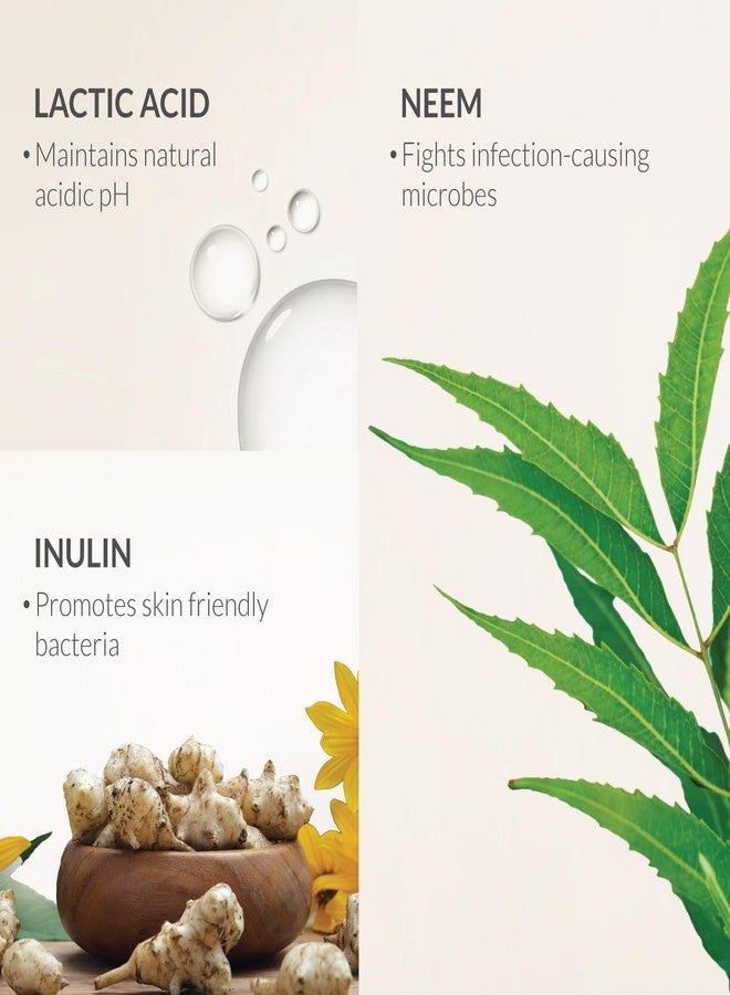 AreoVeda Natural Prebiotic Intimate Wash With Lactic Acid & Inulin | Helps Maintain pH Balance | Promotes A Healthy Skin Microbiome | Safe For Pregnancy| Lab Tested, Ecocert Certified, & EWG Verified (100ml) - Image 3