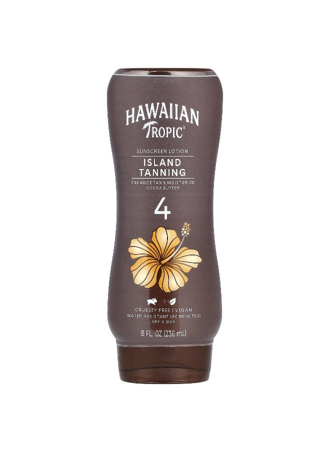 Hawaiian Tropic Hawaiian Tropic, Island Tanning, Sunscreen Lotion, Cocoa Butter, SPF 4, 8 fl oz (236 ml)  - Image 1