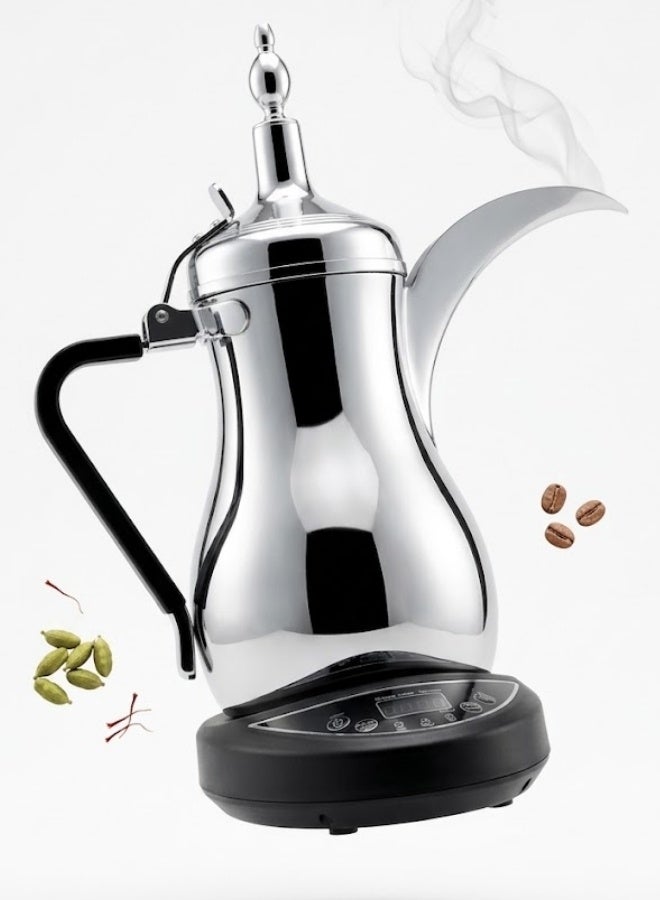 Denx 800W 600ml Arabic Coffee Pot Set Gold Heating Base - Image 1